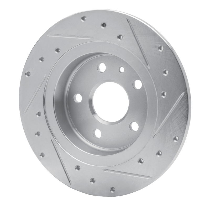 Buick Encore Brake Rotor (1) - Rear Left - R1 Concepts - Drilled & Slotted - Silver - `11-`22